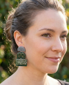 Northern Lights Block - kolczyki stal 