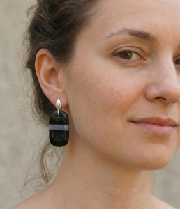 Starlight Noir - kolczyki srebro 925