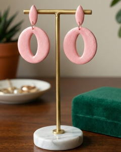 Modern Pink  - kolczyki srebro 925