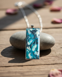 Smukły Azuryt - zawieszka 