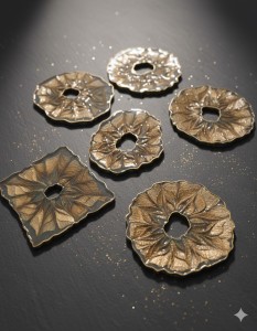 Podkładka asymetryczna zieleń i złoto