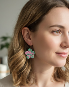 Pastelowy Ogród - kolczyki stal 