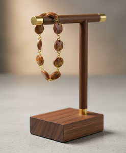 Bransoletka Handmade: Ziemiste Marmury i Złoto