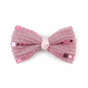 Kokardka Dusty Pink & Sparkle