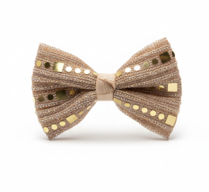 Kokardka Dusty Gold & Sparkle 