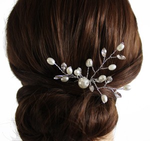 Kokóweczka gałązka cyrkonie i perły