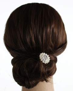 Kokóweczka guziczek perły cyrkonie